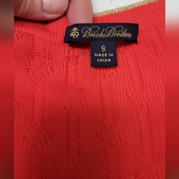 Brooks Brothers Coral Cable Knit Cardigan Sweater - Picture 7 of 9